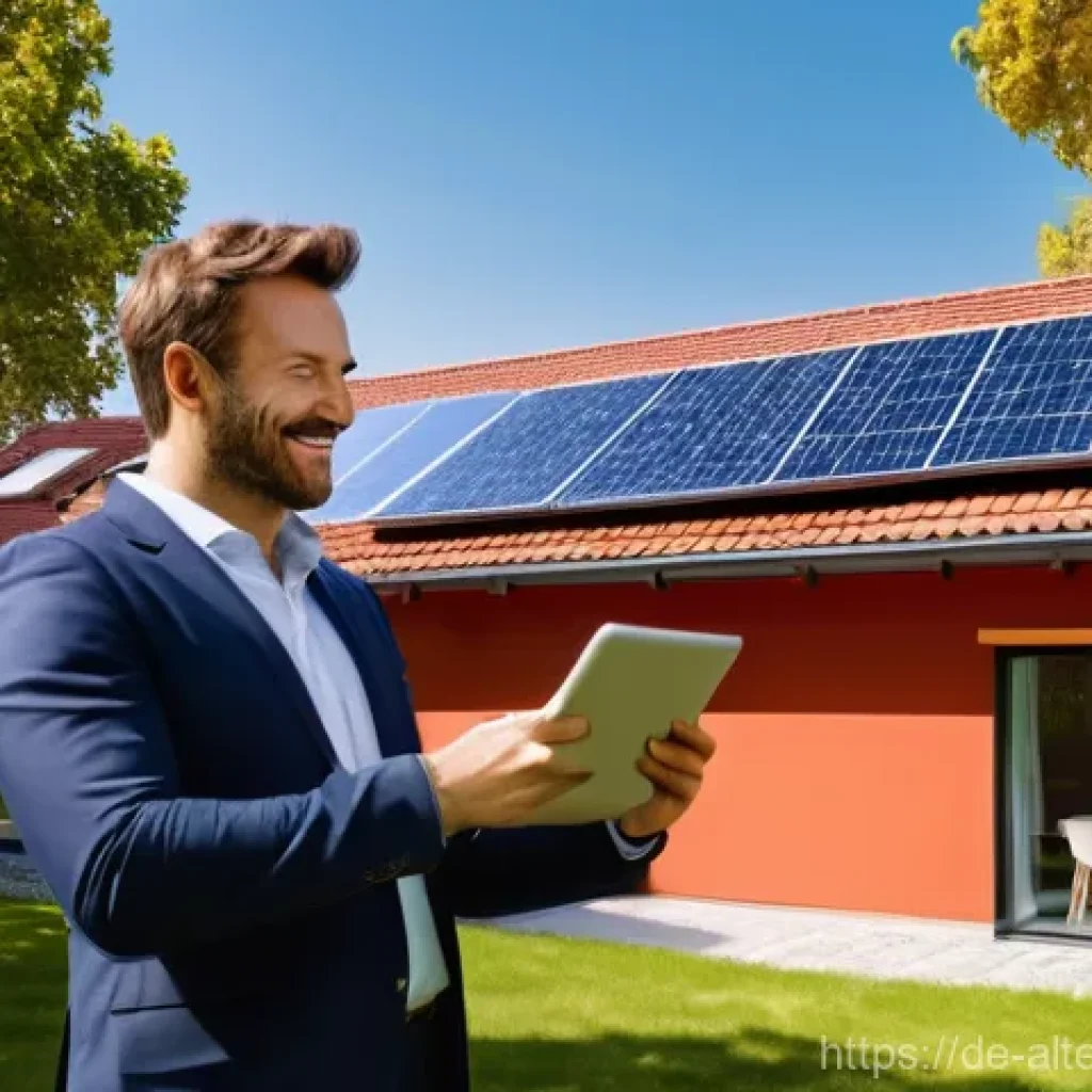 태양광 패널 설치 방법 - **Prompt 1: Initial Solar Consultation**
    A realistic, high-definition photograph of a profession...