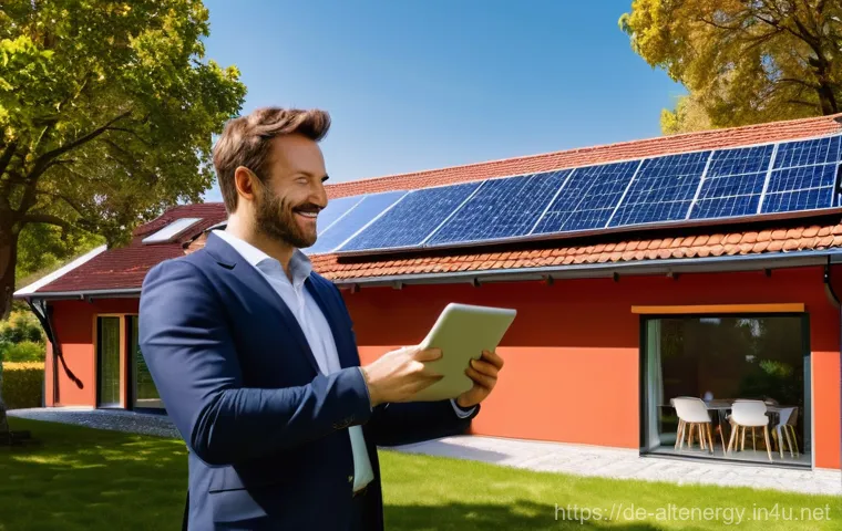 태양광 패널 설치 방법 - **Prompt 1: Initial Solar Consultation**
    A realistic, high-definition photograph of a profession...