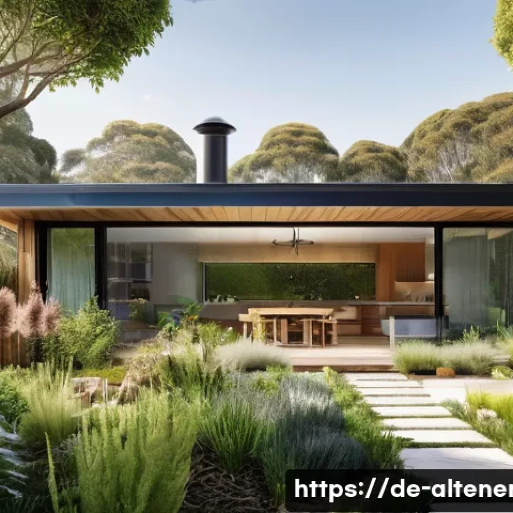 친환경 주택 설계 - **Prompt:** A serene and futuristic sustainable family home exterior, showcasing advanced eco-friend...